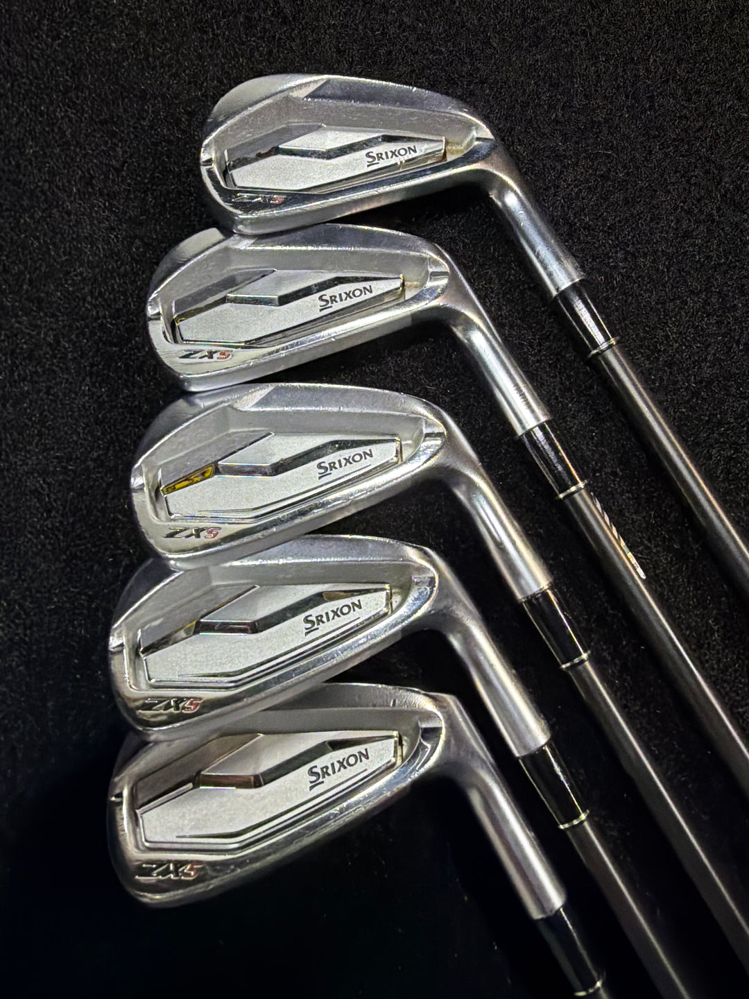 Demo Srixon ZX5 6-PW irons Steel C Taper stiff Limited Black Shafts