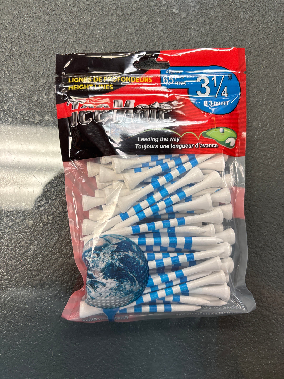 Tee Mate 3 1/4" Wooden Tees - 65 Piece