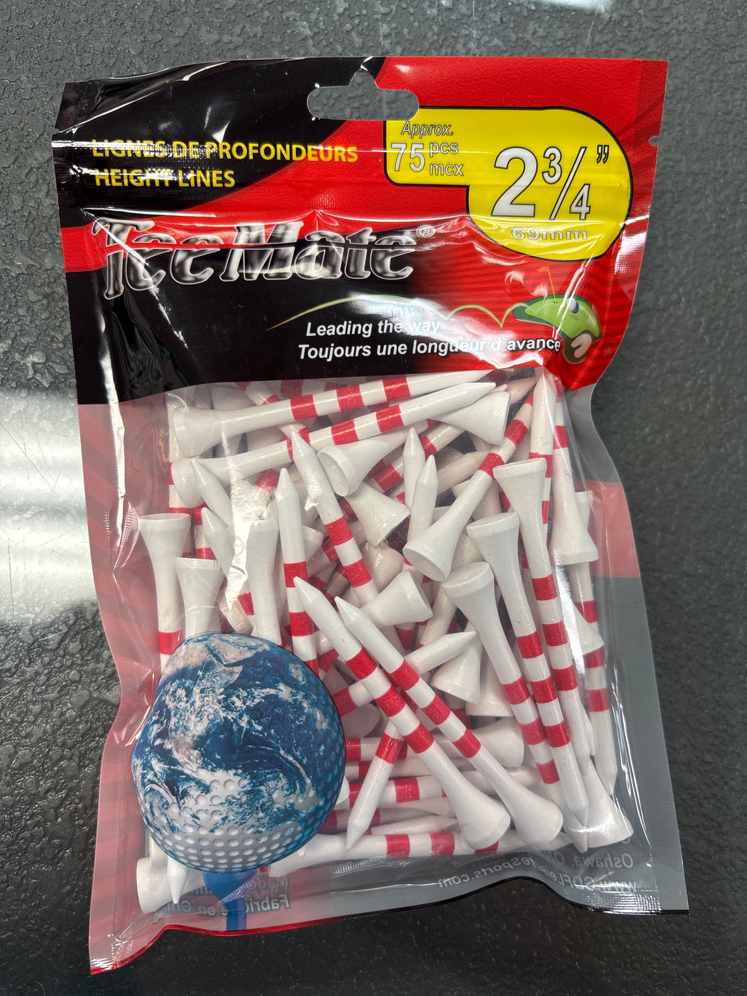 Tee Mate 2 3/4" Wooden Tees - 65 Piece