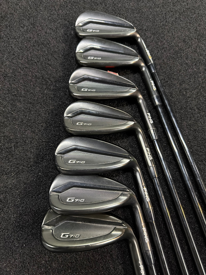 Demo Ping G710 Black Out Irons With Graphite Shafts 5-W + UW