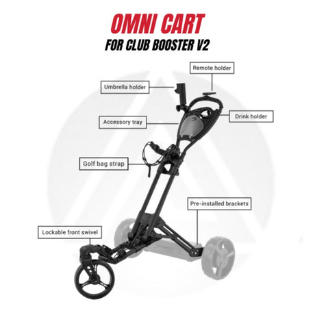Club Booster eWheels V2 Remote Golf Cart /Attachment