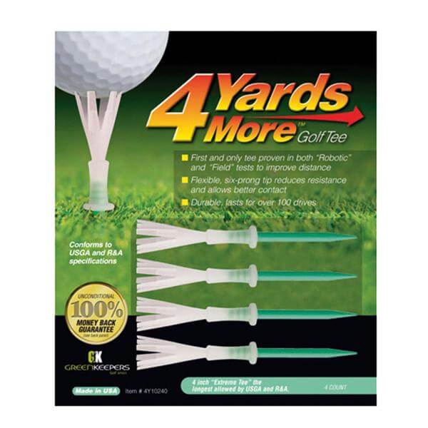 4 Yards More Standard Tees 4 Pack 4" Niagara Golf Warehouse