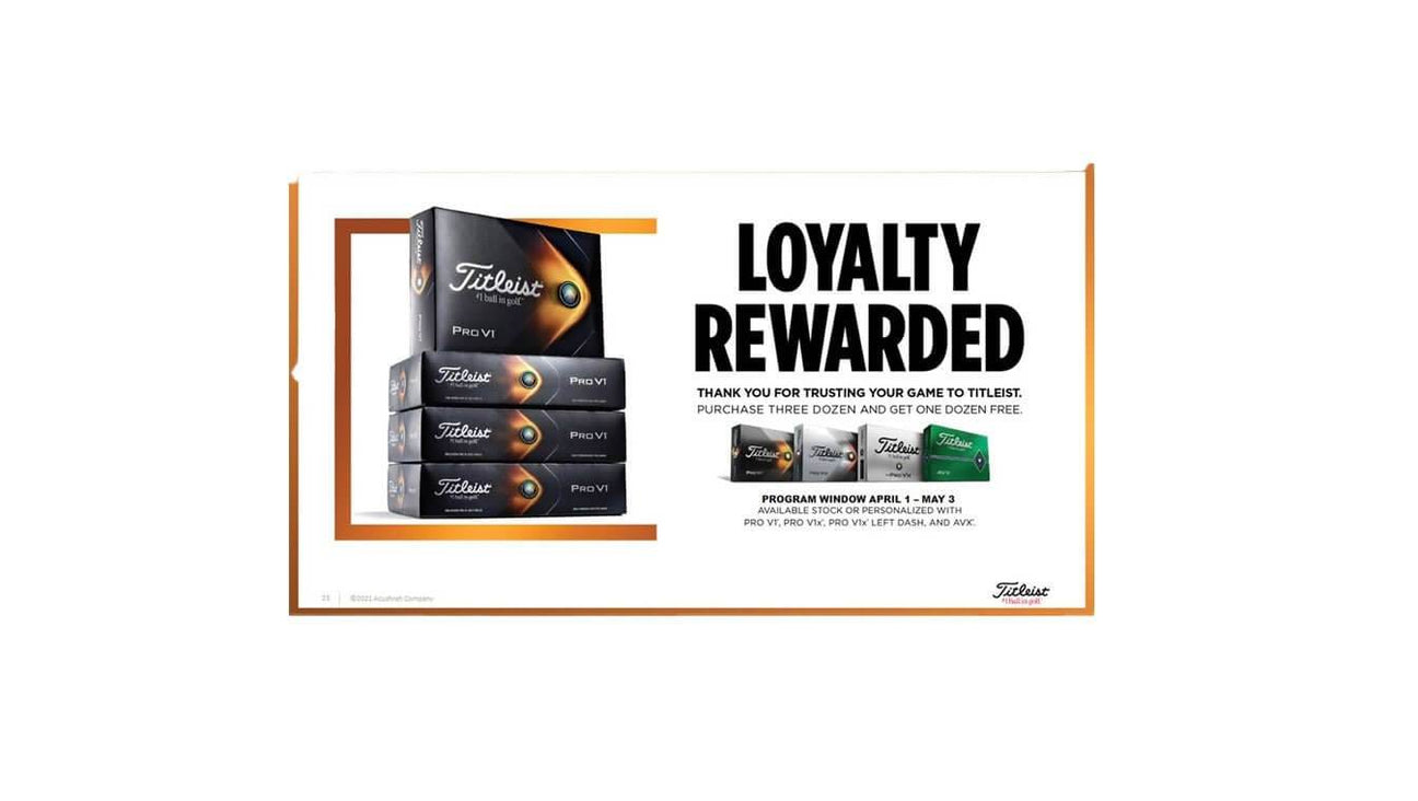 Titleist's Loyalty Rewarded
