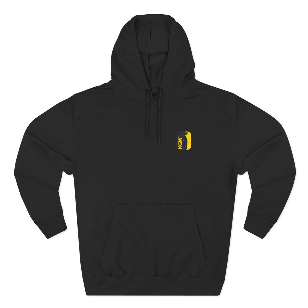 Cozy Three-Panel Fleece Hoodie for Everyday Comfort, Graphic Sweatshirt, Casual Fall Fashion, Gift for Him or Her, Relaxed Style