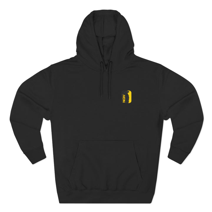 Cozy Three-Panel Fleece Hoodie for Everyday Comfort, Graphic Sweatshirt, Casual Fall Fashion, Gift for Him or Her, Relaxed Style