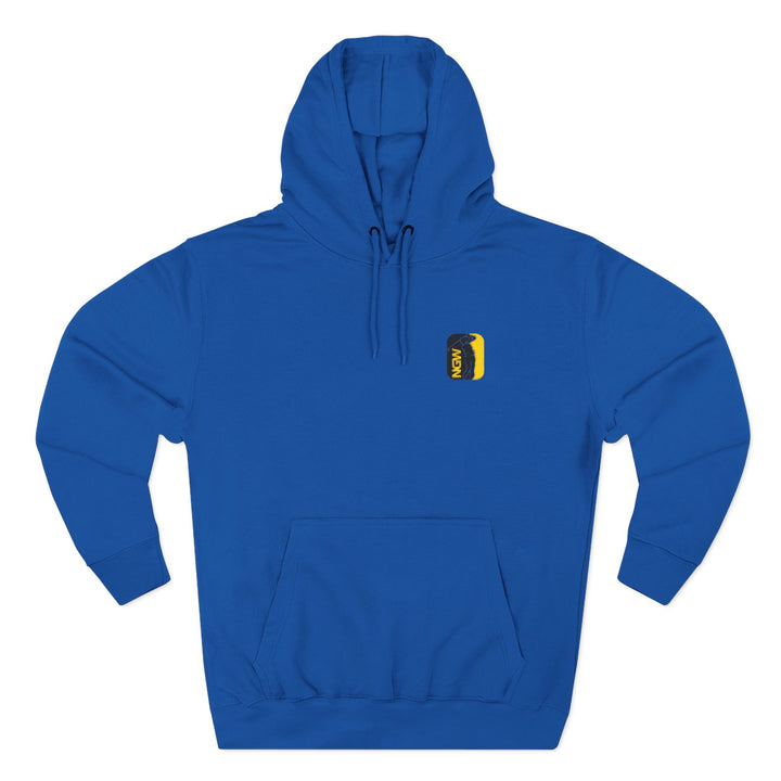 Cozy Three-Panel Fleece Hoodie for Everyday Comfort, Graphic Sweatshirt, Casual Fall Fashion, Gift for Him or Her, Relaxed Style