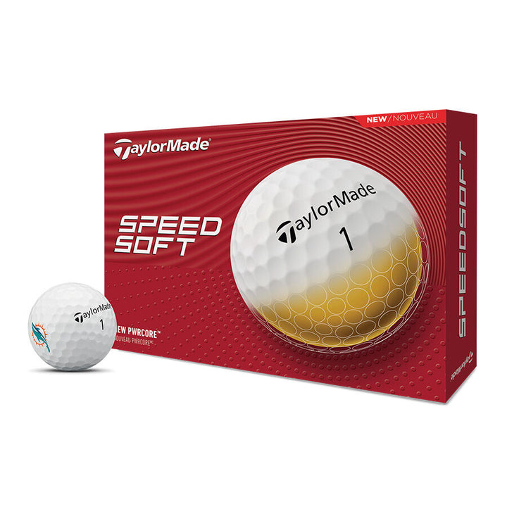 TaylorMade SpeedSoft Ink Miami Dolphins Golf Balls