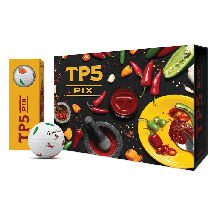 Taylormade Hot Peppers TP5 pix Limited Edition Golf Balls