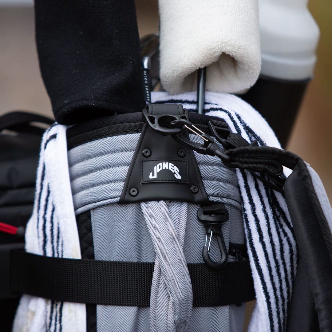 Versatile Grey Herringbone Utility Rover Golf Bag: Lightweight, Dual Strap, 6 Pockets