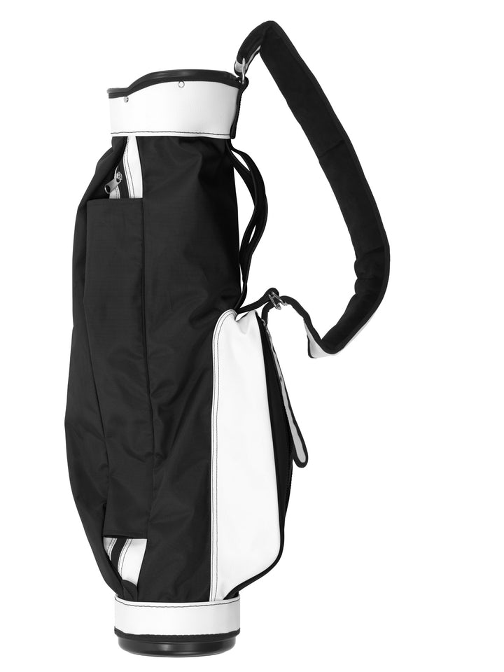 Jones Original Lightweight Golf Carry Bag - Black/White Water-Resistant Nylon