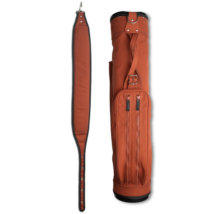 Original Jones Burnt Clay Canvas Golf Carry Bag for Walking Golfers