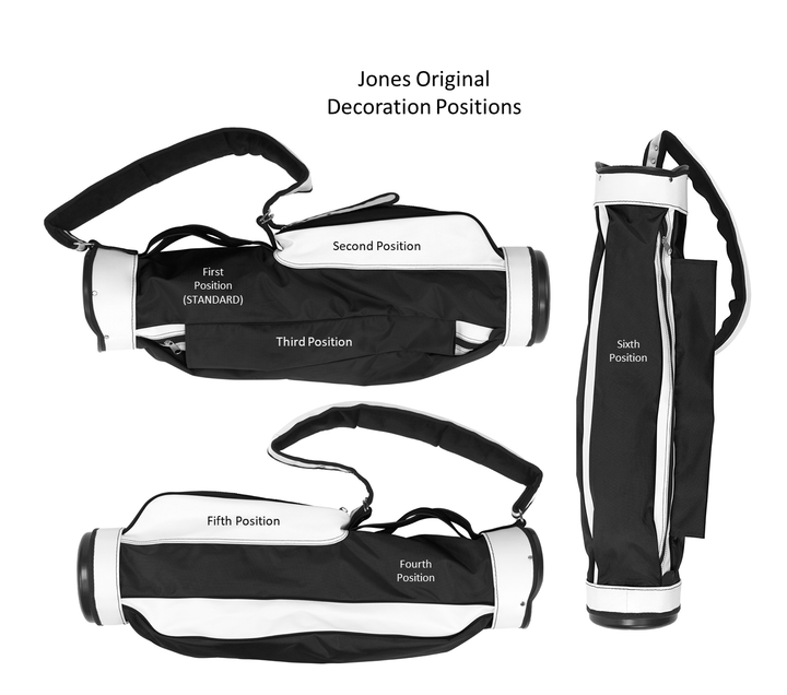 Jones Original Lightweight Golf Carry Bag - Navy/White, Durable, Water-Resistant