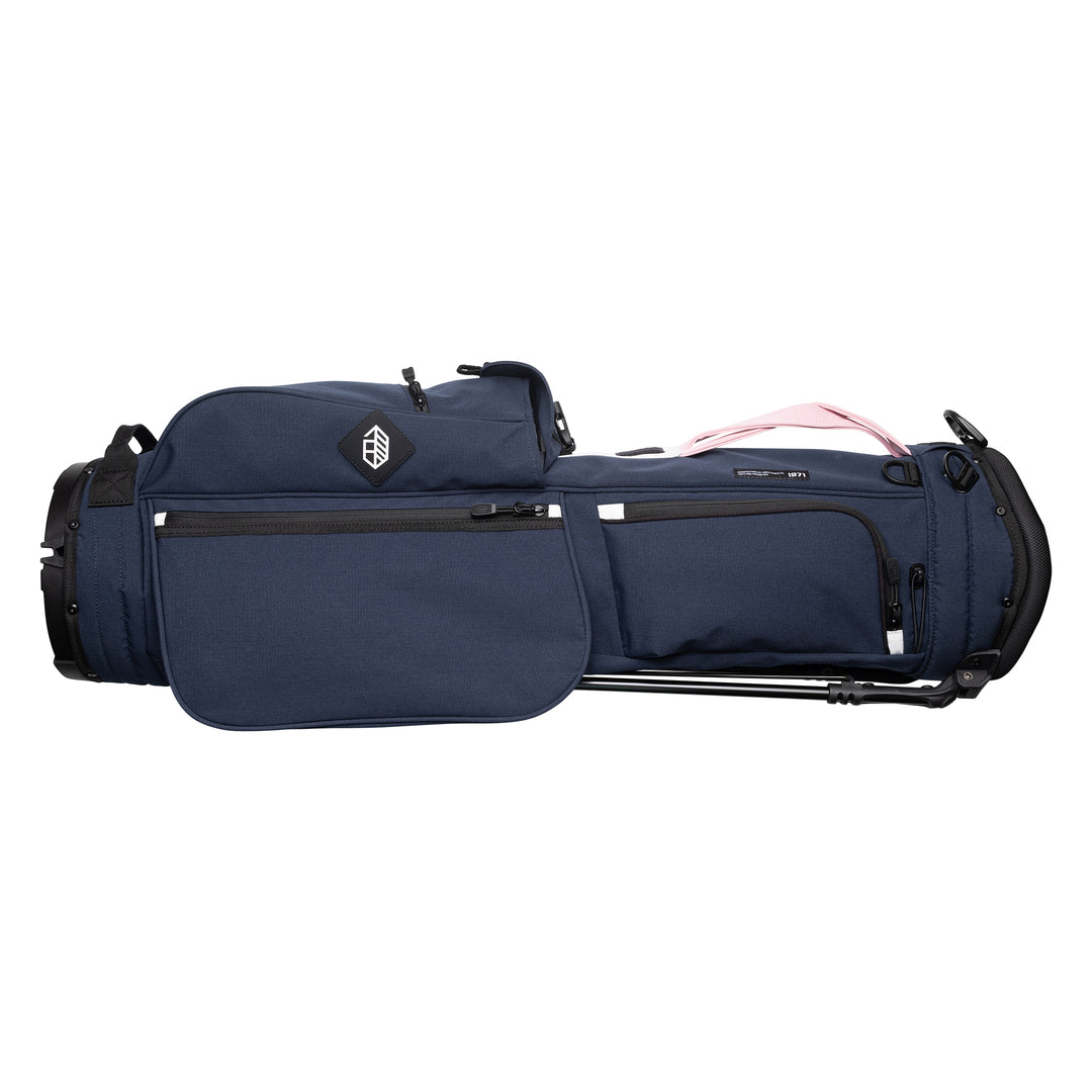Hathway Stewart Rover Golf Stand Bag - Lightweight, Durable, Navy/Pink/White