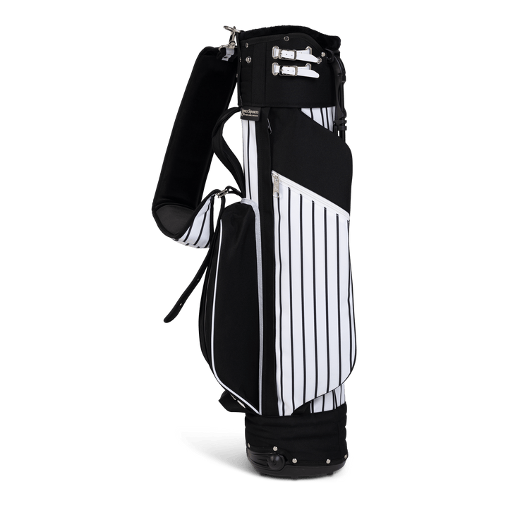 Jones Classic Black Pinstripe Dual-Purpose Golf Stand/Cart Bag Lightweight Design
