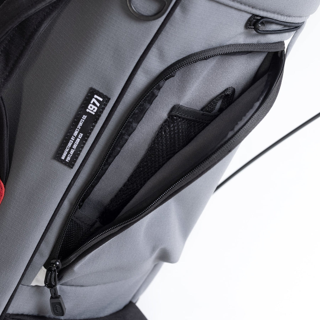 Rover Advanced Golf Stand Bag - Lightweight, Durable, Dual Strap System, Charcoal/Black/Red