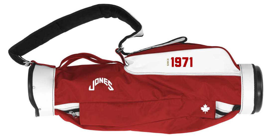 Jones Original Canadian Edition Golf Carry Bag - Red/White