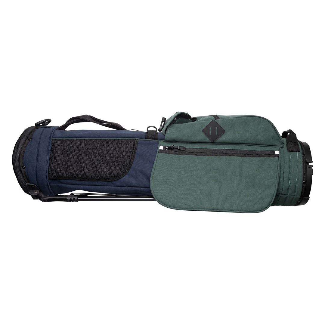 Hathway Stewart Rover Stand Golf Bag: Lightweight Navy/Dark Green, Dual Strap System