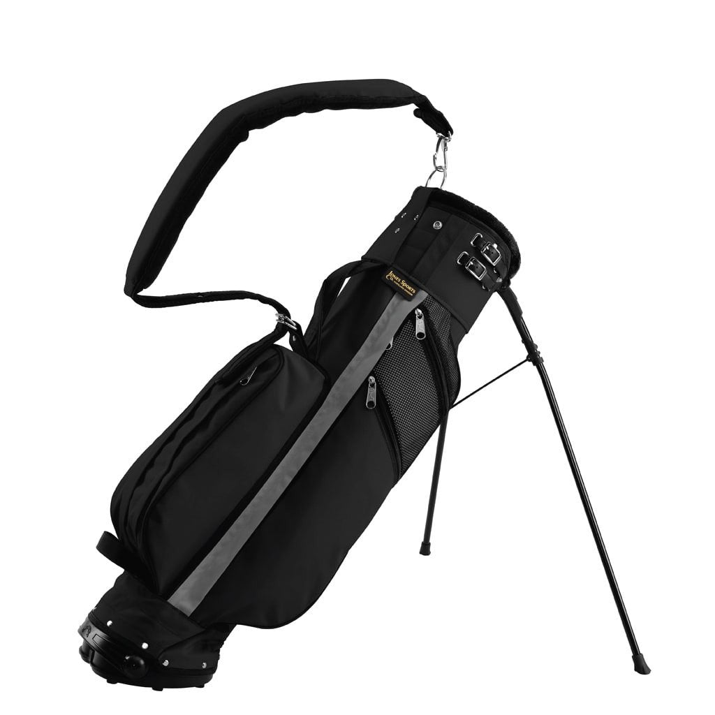 Jones Classic Dual-Purpose Golf Stand Cart Bag - Lightweight Black/Grey