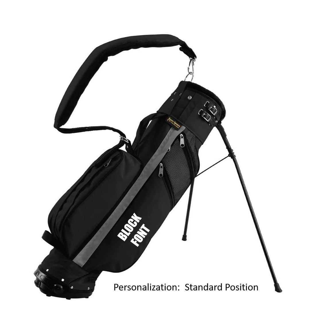 Jones Classic Dual-Purpose Golf Stand Cart Bag - Lightweight Black/Grey