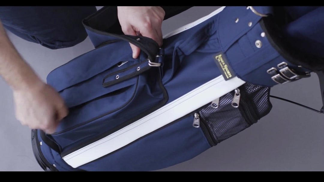 Jones Classic Dual-Purpose Golf Stand Cart Bag - Lightweight Black/Grey