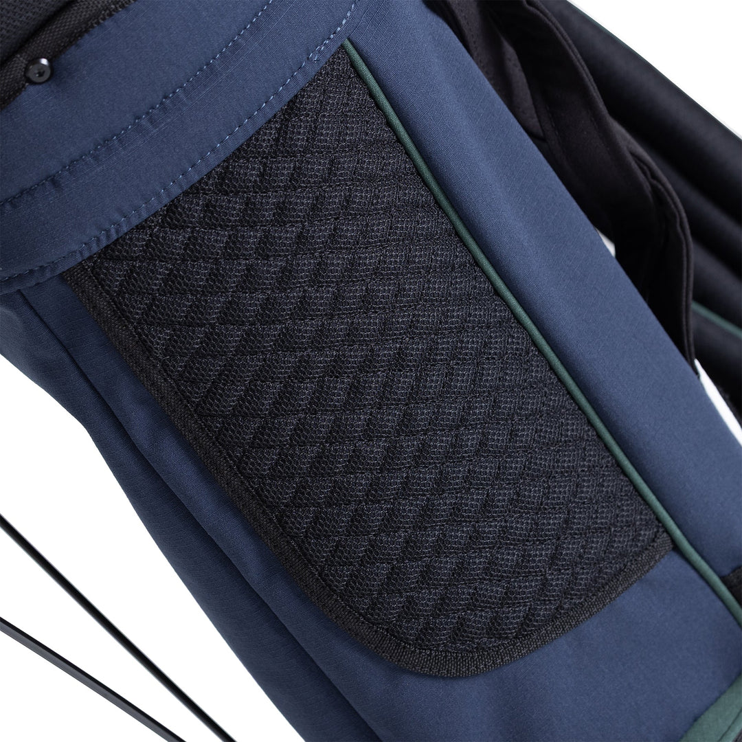 Hathway Stewart Rover Stand Golf Bag: Lightweight Navy/Dark Green, Dual Strap System
