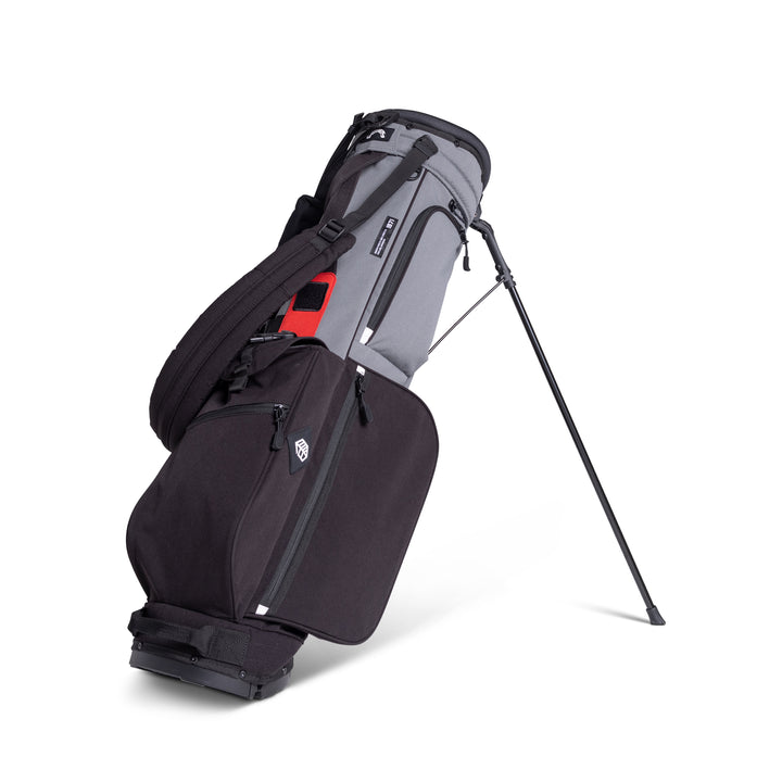 Rover Advanced Golf Stand Bag - Lightweight, Durable, Dual Strap System, Charcoal/Black/Red