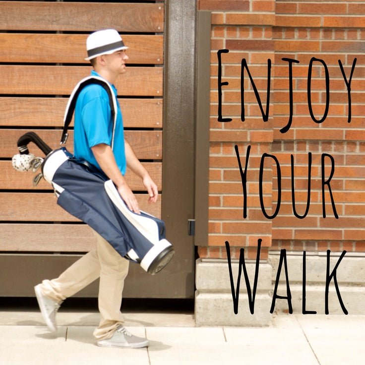 Jones Original Lightweight Golf Carry Bag - Black/White Water-Resistant Nylon