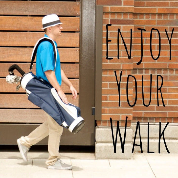 Jones Original Lightweight Golf Carry Bag - Black/White Water-Resistant Nylon