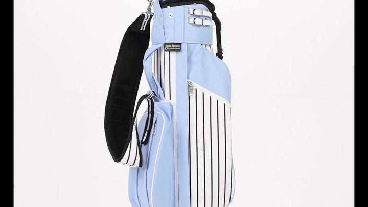 Jones Classic Black Pinstripe Dual-Purpose Golf Stand/Cart Bag Lightweight Design