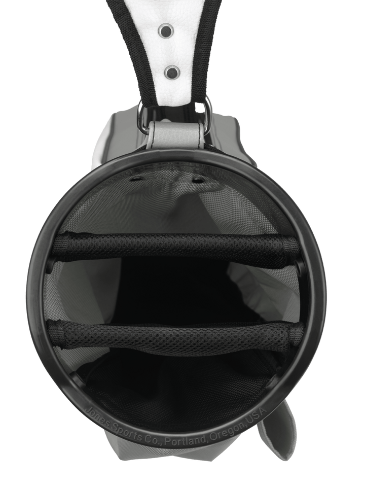 Jones Original Lightweight Water-Resistant Golf Carry Bag - Charcoal/White