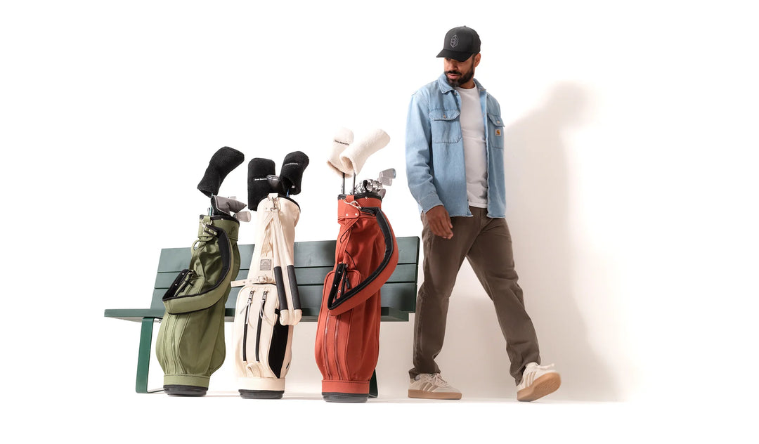 Original Jones Burnt Clay Canvas Golf Carry Bag for Walking Golfers