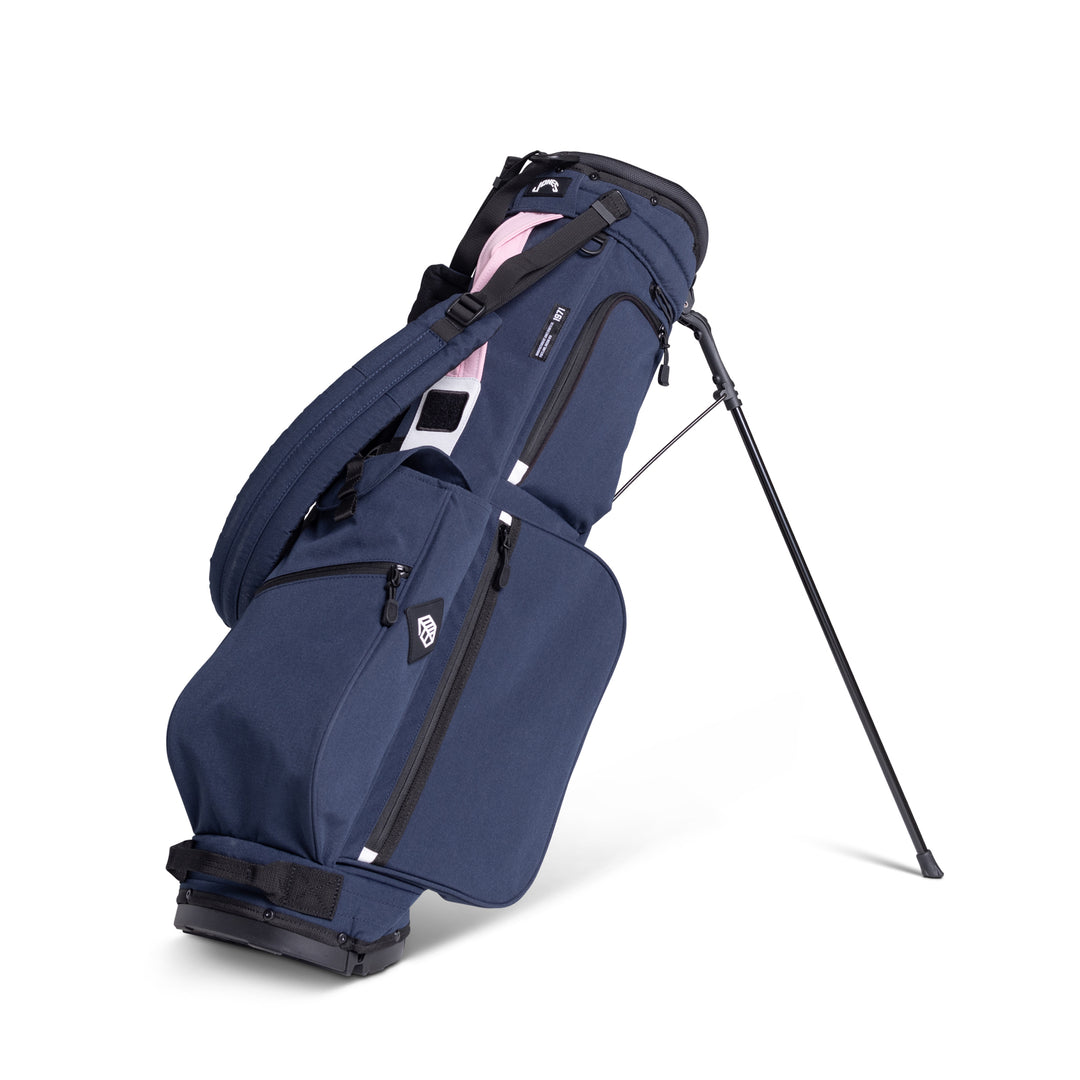 Hathway Stewart Rover Golf Stand Bag - Lightweight, Durable, Navy/Pink/White