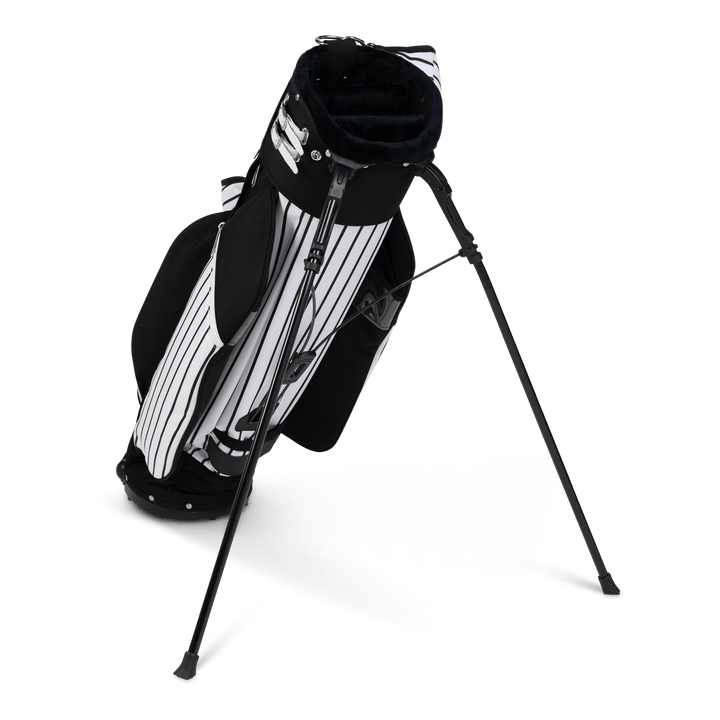 Jones Classic Black Pinstripe Dual-Purpose Golf Stand/Cart Bag Lightweight Design