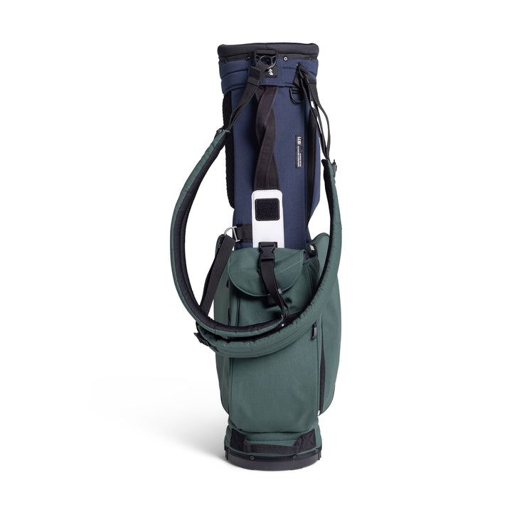 Hathway Stewart Rover Stand Golf Bag: Lightweight Navy/Dark Green, Dual Strap System