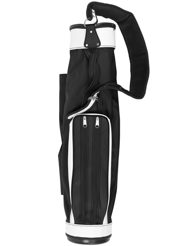 Jones Original Canadian Edition Golf Bag - Lightweight Black/White Carry Stand
