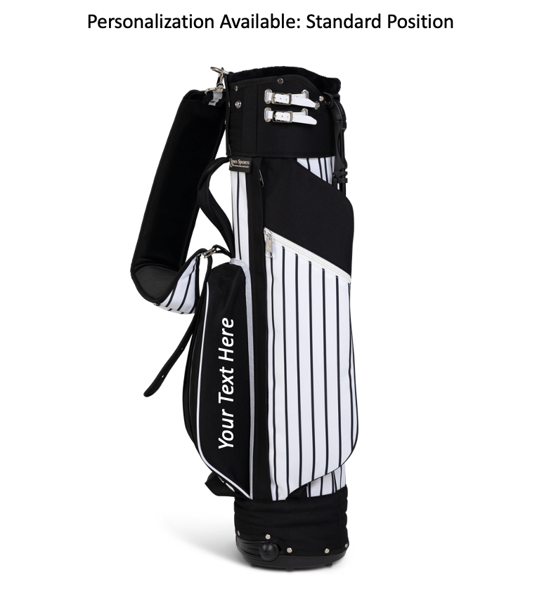 Jones Classic Black Pinstripe Dual-Purpose Golf Stand/Cart Bag Lightweight Design
