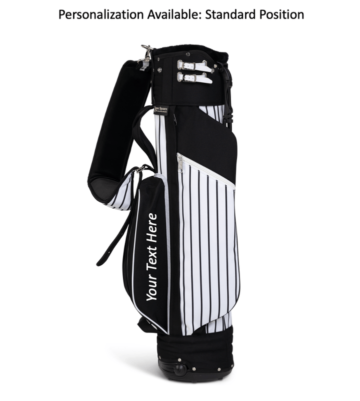 Jones Classic Black Pinstripe Dual-Purpose Golf Stand/Cart Bag Lightweight Design