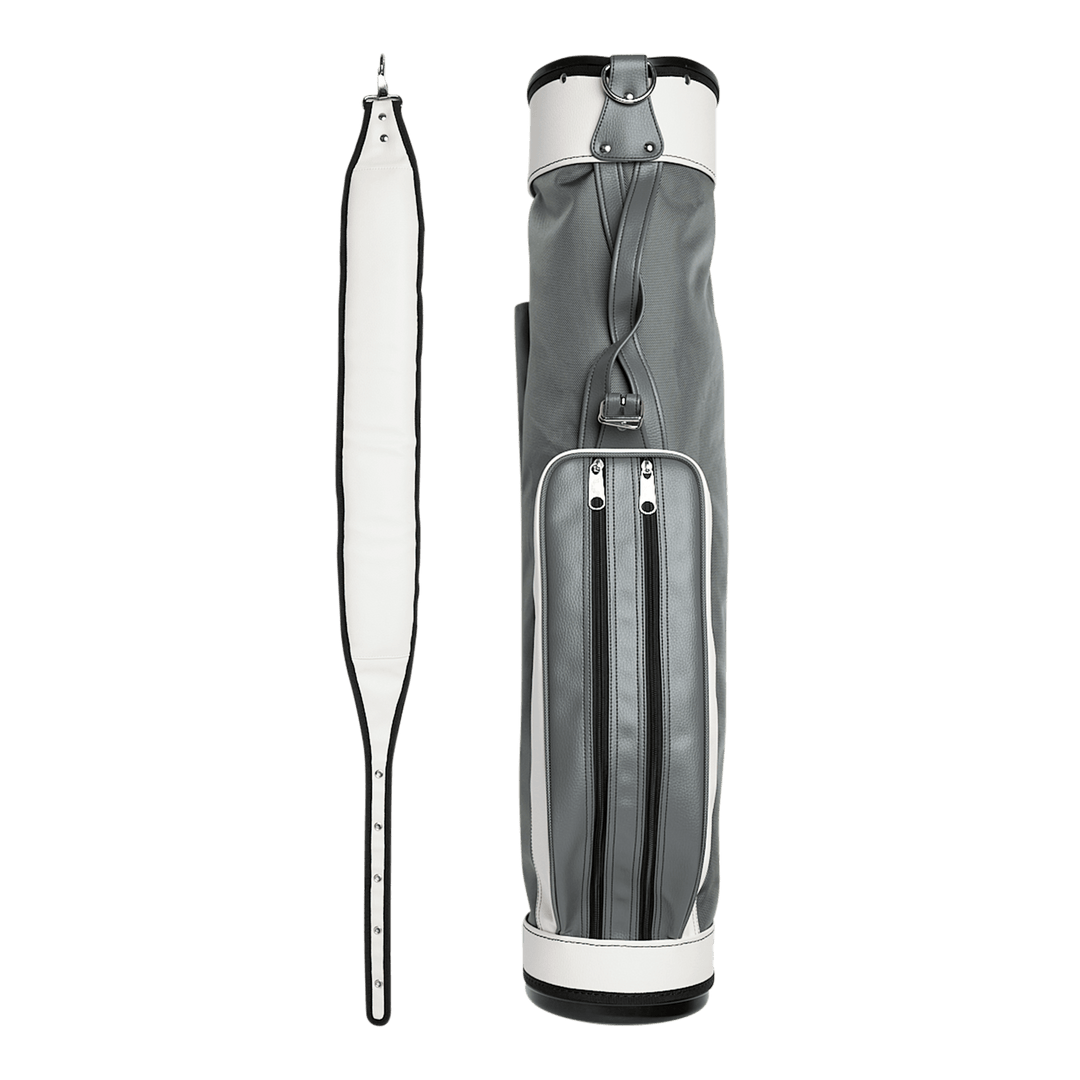 Jones Original Lightweight Water-Resistant Golf Carry Bag - Charcoal/White