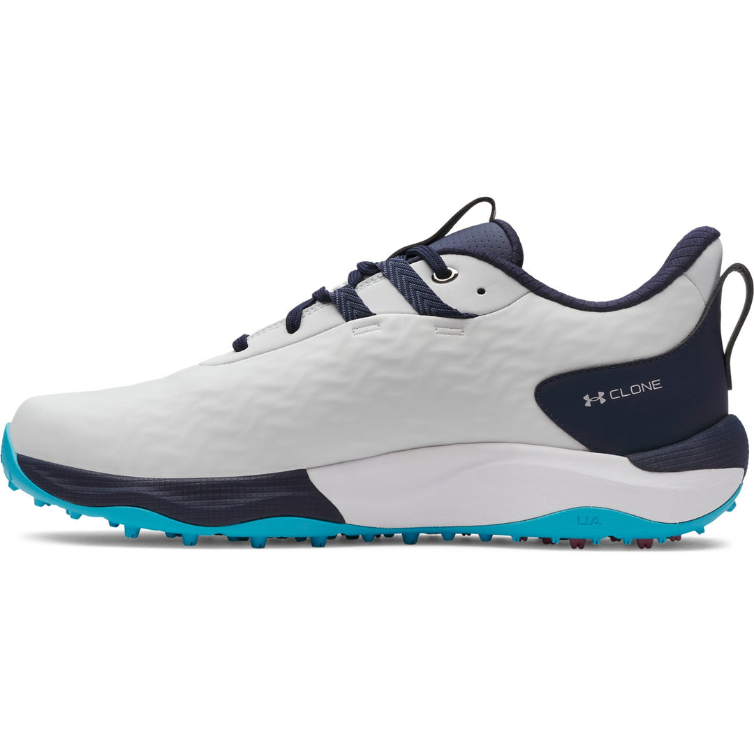 UA Drive Pro Clone Spikeless Men's Golf Shoes - Distant Gray Side
