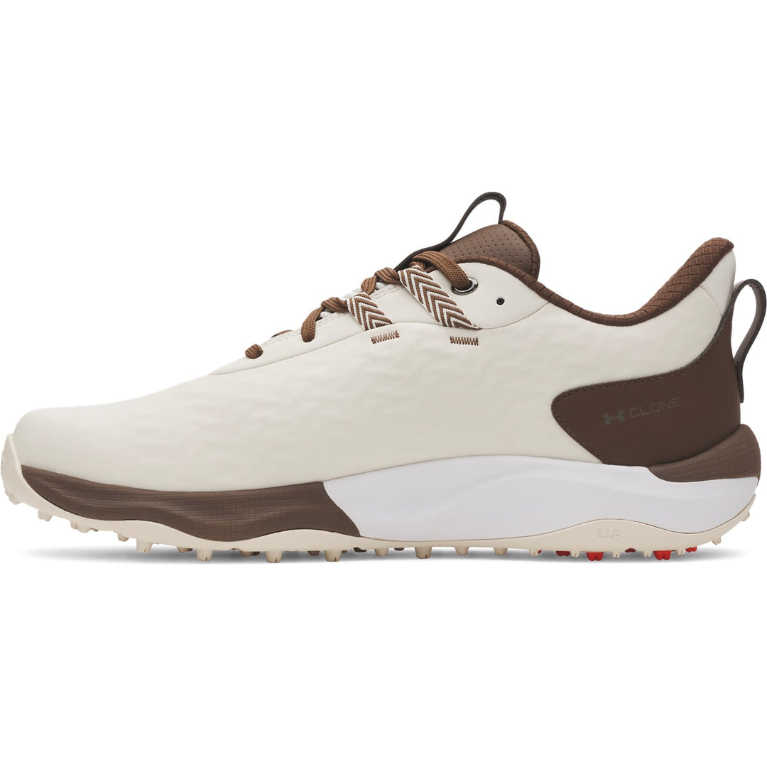 UA Drive Pro Clone Spikeless Men's Golf Shoes - Stone Side