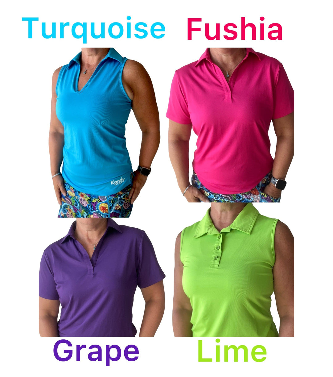 2025 Loose fit Assorted Women's V- neck Polos