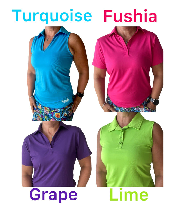 2025 Loose fit Assorted Women's V- neck Polos