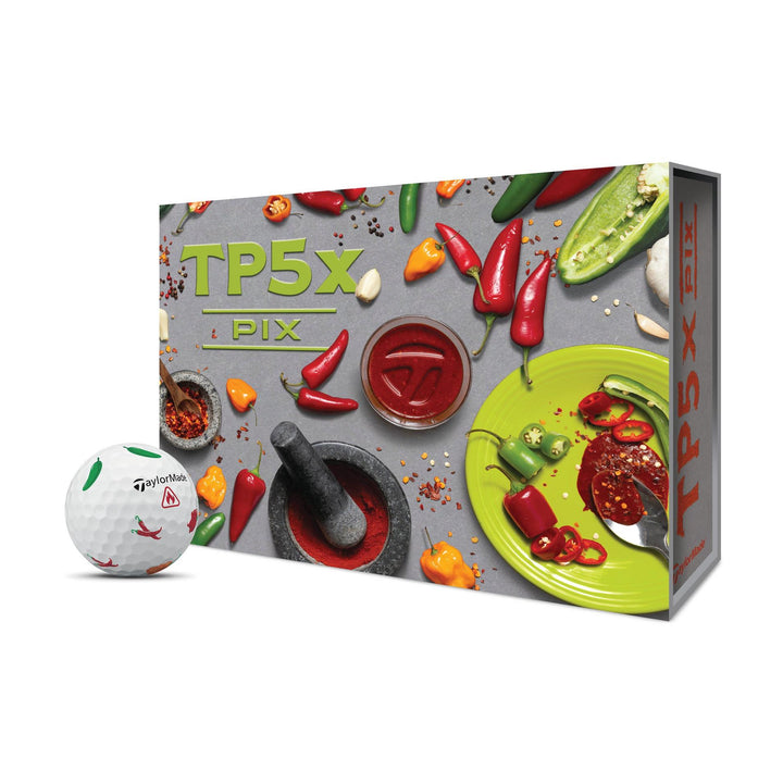 Taylormade Hot Peppers TP5x pix Limited Edition Golf Balls