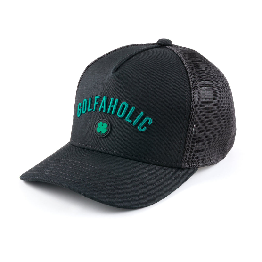 Black Clover Golfaholic Black Mesh Back Hat