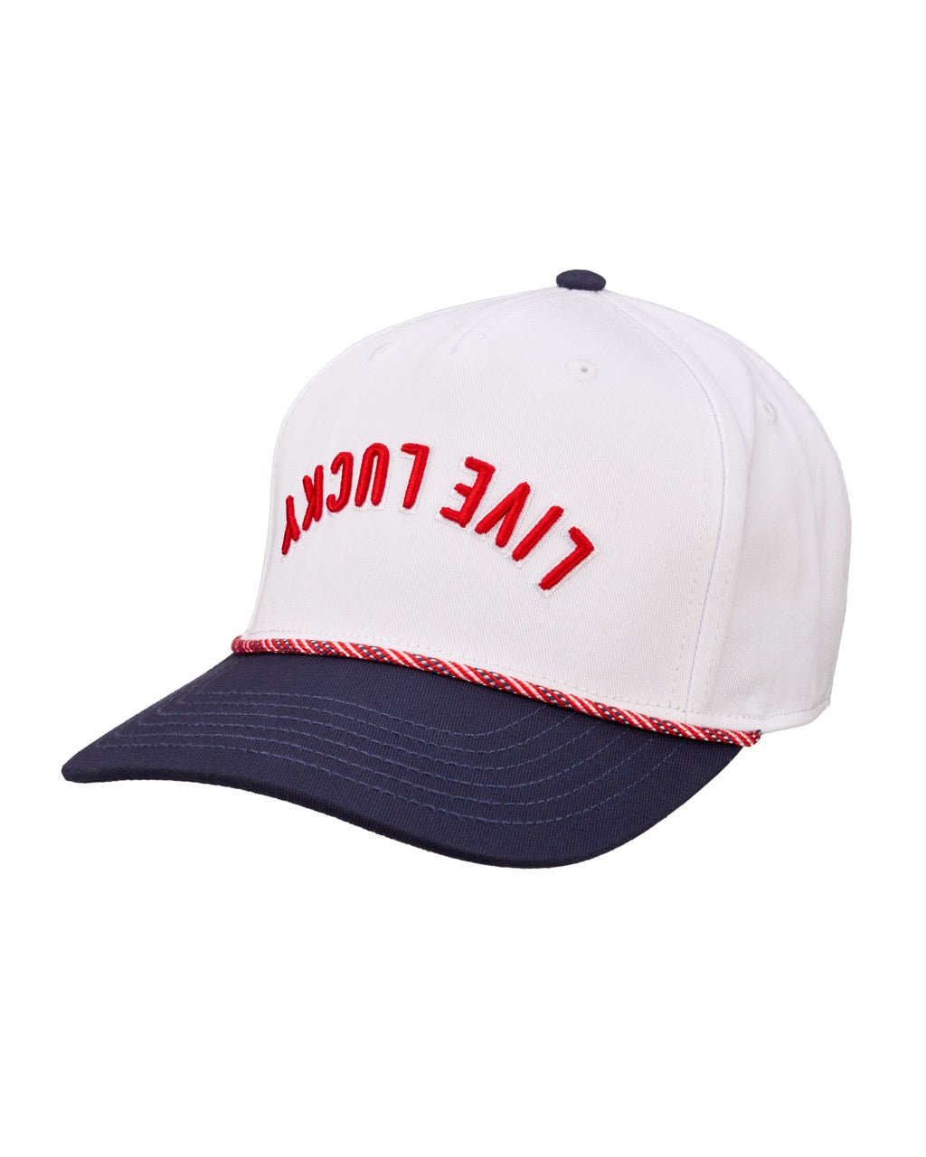 Black Clover Upside Down Luck 9 White-Navy Hat