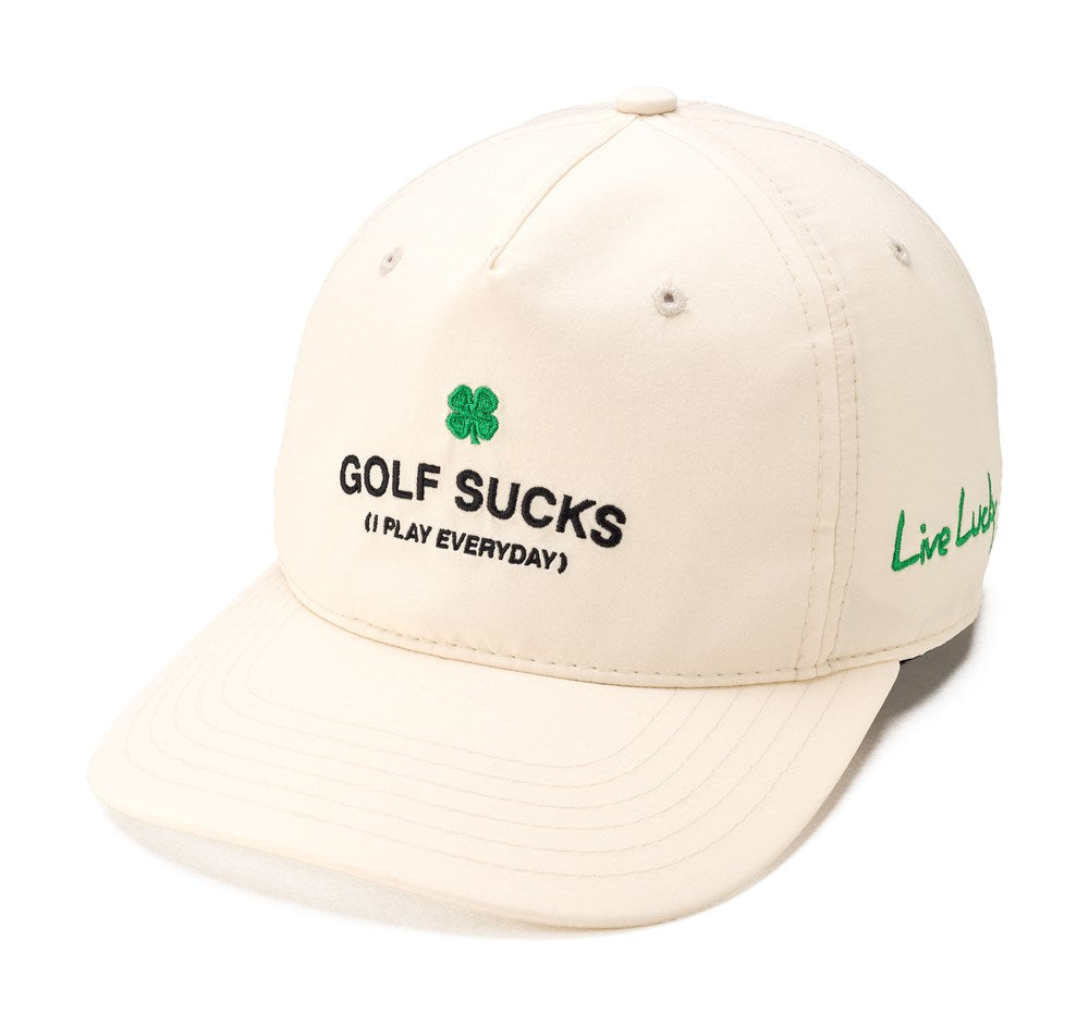 Black Clover Golf Sucks Ivory Hat