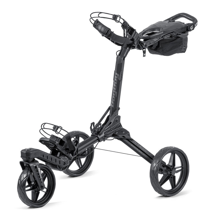 Bag Boy Nitron Swivel Push Cart - Black/Slate