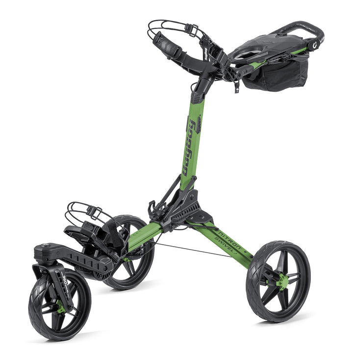 Bag Boy Nitron Swivel Push Cart - Green/Black