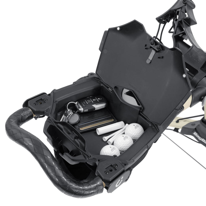 Bag Boy Nitron Swivel Push Cart - storage console
