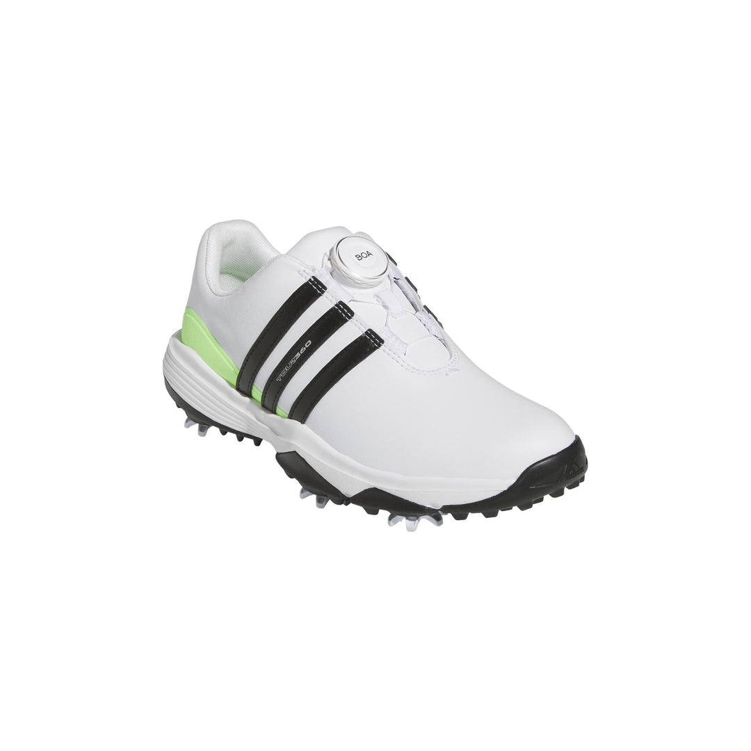 Adidas Junior's Tour360 BOA Spiked Golf Shoe - White